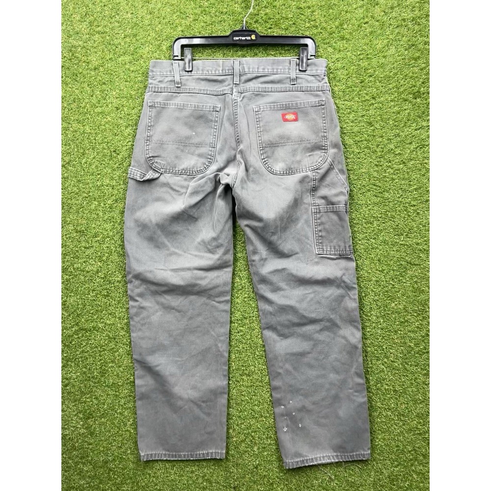 Vintage Dickies Carpenter Pants Mens 34x30 Gray Workwear Outdoor Hunting Canvas